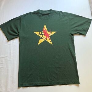 NATURAL SELECTION green animal star print graphic short sleeve knit T-shirt